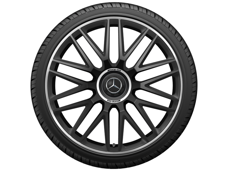 AMG forged wheel in 10-twin-spoke design, 53.3 cm (21-inch), high-sheen rim flange, 305/30 R21/, matt black, A19240106007X71