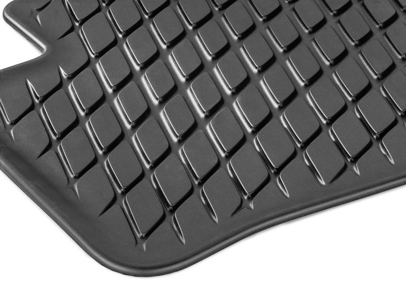 Dynamic Squares all-weather mats, rear, 2-piece, GLE, black, A16768072069G33