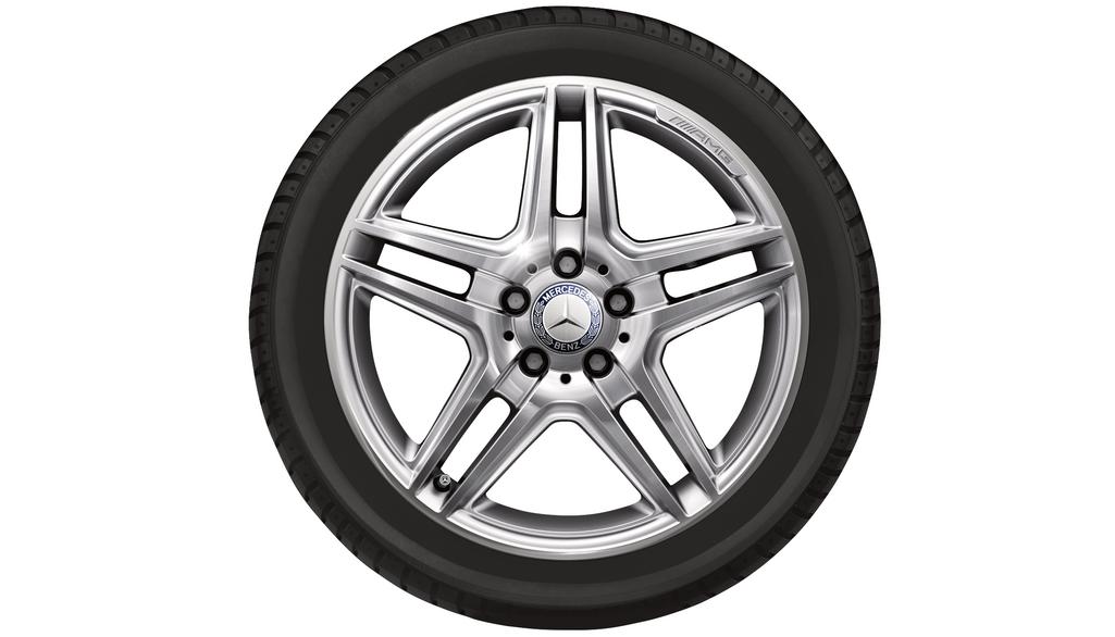 Cerchio AMG a 5 doppie razze, 45,7 cm (18 pollici), lucido, Classe E, 245/40 R18/, color argento, B66031480