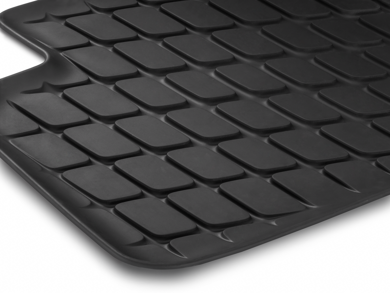 Dynamic Squares all-weather mats, rear, 2-piece, GLC/ EQC, black, A25368041059G33
