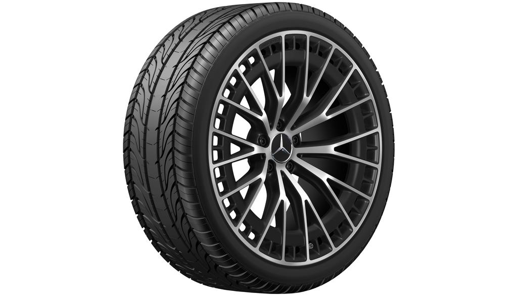 AMG Kreuzspeichen-Rad, 53,3 cm (21 Zoll), glanzgedreht, GLC, 265/40 R21/, schwarz matt, A25440114007X36 AMG Kreuzspeichen-Rad, 53,3 cm (21 Zoll), glanzgedreht, GLC, 265/40 R21/, schwarz matt, A25440114007X36