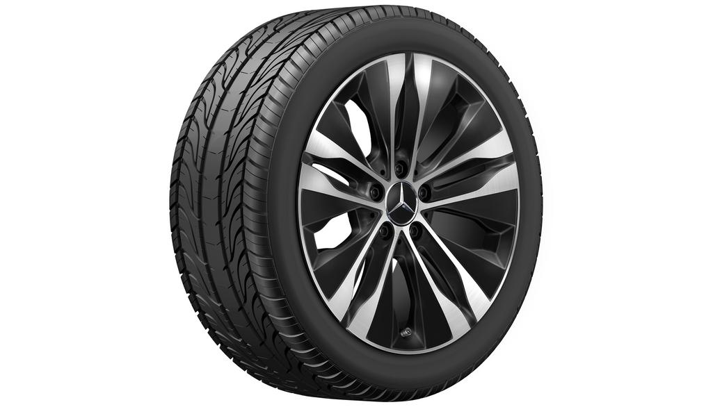 5-twin-spoke wheel, Aero, 45.7 cm (18-inch), high-sheen, C-Class, 225/45 R18/, black, A20640173007X23