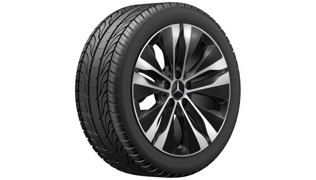 Cerchio a 5 doppie razze, Aero, 45,7 cm (18 pollici), alta lucentezza, Classe C, 225/45 R18/, nero, A20640173007X23 Cerchio a 5 doppie razze, Aero, 45,7 cm (18 pollici), alta lucentezza, Classe C, 225/45 R18/, nero, A20640173007X23