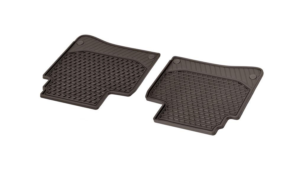 CLASSIC all-weather mats, rear, 2-piece, S-Class, espresso brown, A22268077058U51