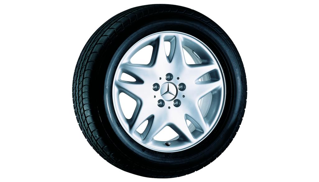 Cerchio a 5 stelle, Yad, 43,2 cm (17 pollici), Classe S/CL, 225/55 R17/, colore argento, B66470545 Cerchio a 5 stelle, Yad, 43,2 cm (17 pollici), Classe S/CL, 225/55 R17/, colore argento, B66470545