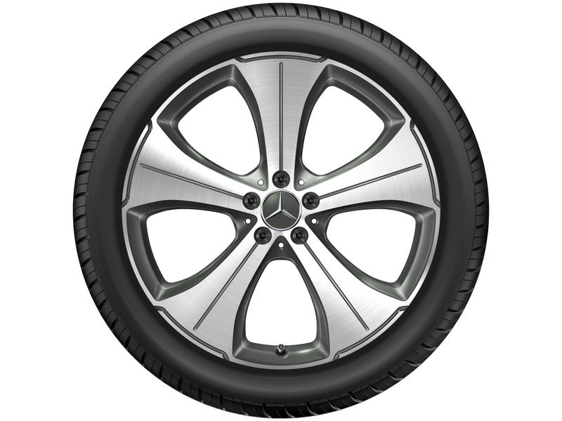 5-Speichen-Rad Grau Himalaya Glanzgedreht, Pirelli, P-Zero (PZ4) MO, 275/45 R21 107Y, Sommer, Q4406517104500J2021