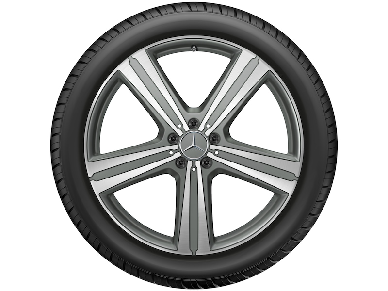 Mercedes-Benz Original Winter-Komplettrad 5-Speichen grau Himalaya matt glanzgedreht , Pirelli, Scorpion Winter MO, 315/40 R21 111 V None, Winter, Q440141717010