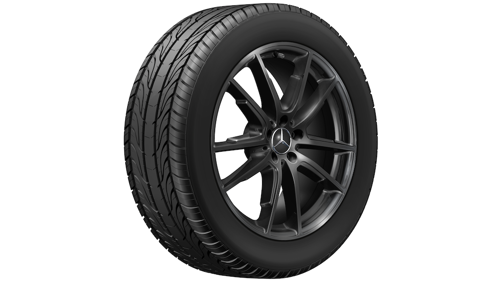 Mercedes-Benz Genuine ruota invernale completa 5 razze doppie nere, Goodyear, UltraGrip Performance + MO, 265/50 R20 111 H XL, Inverno, Q44030141020A