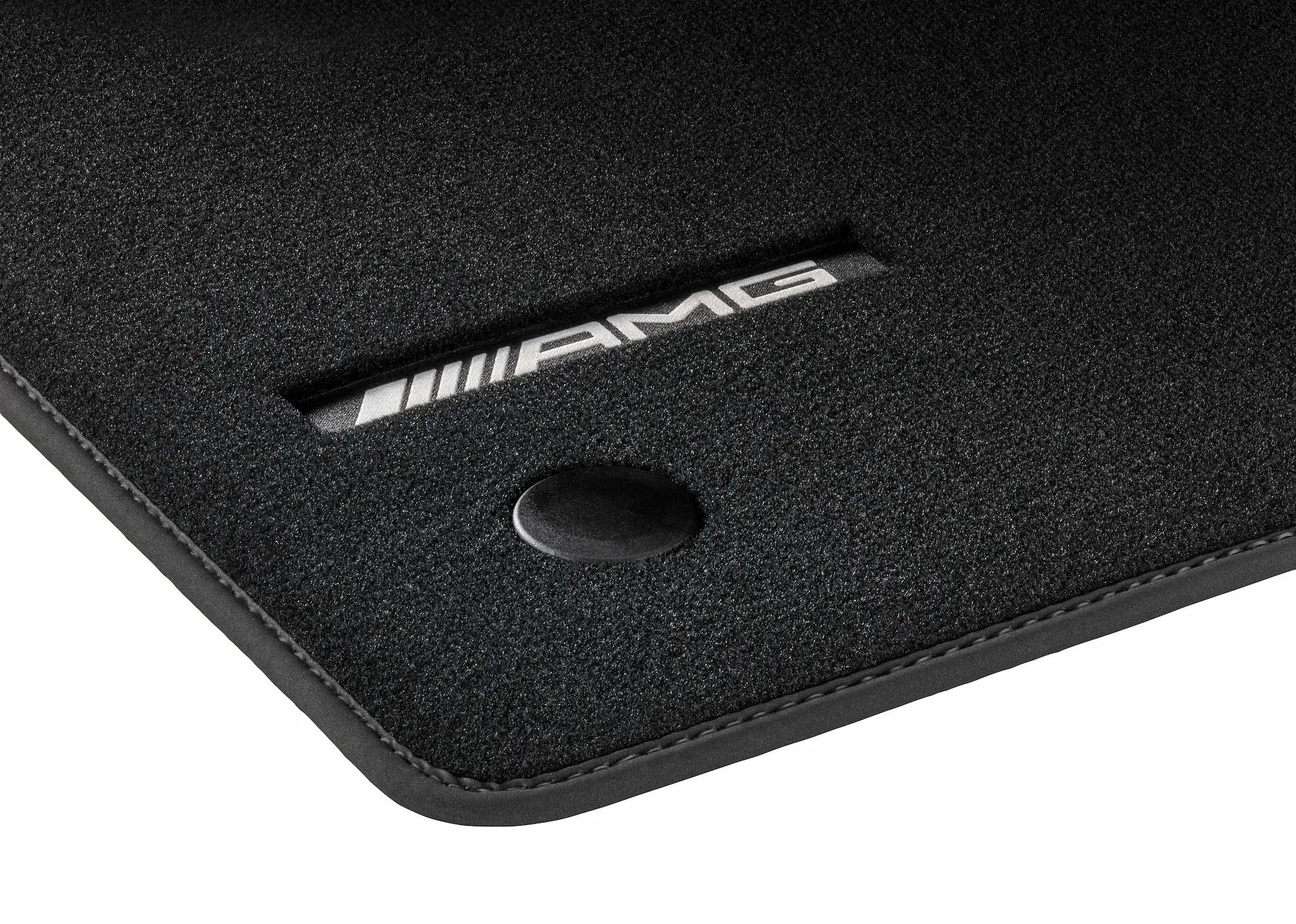 AMG velour mats, set, 4-piece, with AMG woven logo, decorative stitching basalt gray, LL, black, A46568063017J20
