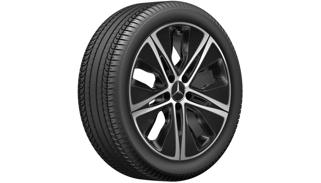 Cerchio a 5 fori, 45,7 cm (18 pollici), lucido, Classe C, 225/45 R18/, nero, A20540182007X23 Cerchio a 5 fori, 45,7 cm (18 pollici), lucido, Classe C, 225/45 R18/, nero, A20540182007X23