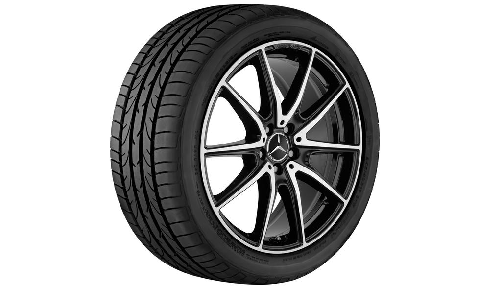 AMG 10-Speichen-Rad, 50,8 cm (20 Zoll), glanzgedreht, S-Klasse, 245/40 R20/, schwarz, A22240140007X23