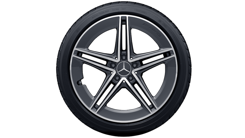 AMG 5-twin-spoke wheel, 48.3 cm (19-inch), high-sheen, C-Class, 285/30 R19/, tantalum gray, A20540121017Y51