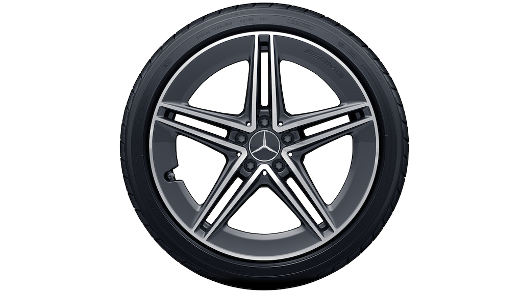 AMG 5-twin-spoke wheel, 48.3 cm (19-inch), high-sheen, C-Class, 265/35 R19/, tantalum gray, A20540106017Y51