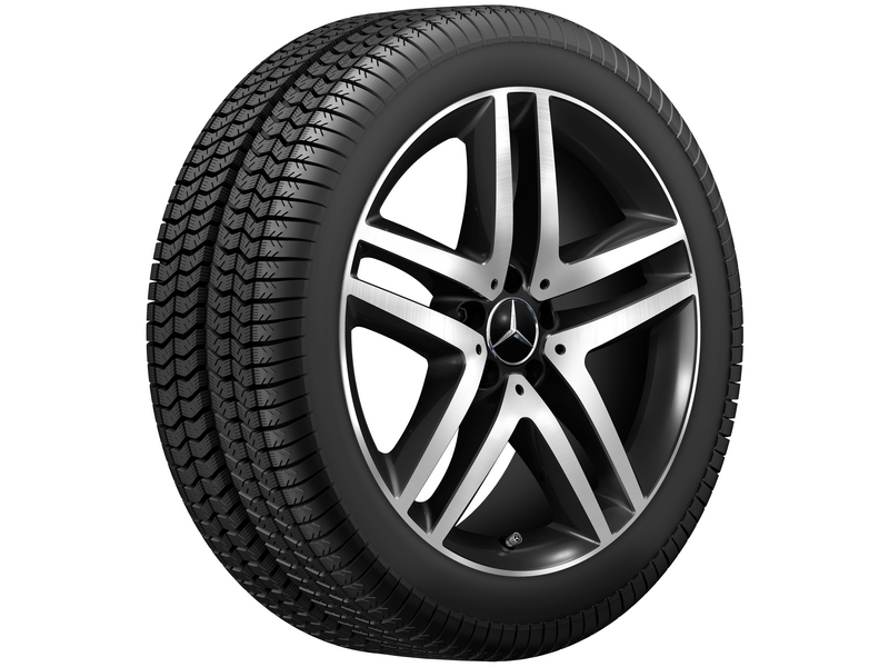Cerchio a 5 doppie razze, nero lucido, Continental, PremiumContact 6 MO-V, 245/45 R19 102Y XL, estivo, Q44029111050A