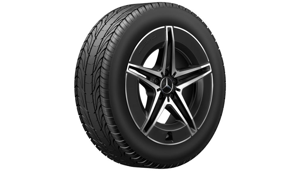AMG 5-dubbelspaaks velg, 48,3 cm (19 inch), hoogglans, EQC, 235/55 R19/, zwart, A29340115007X23