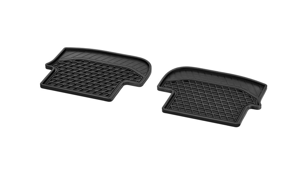 CLASSIC all-weather mats, rear, 2-piece, C-Class, black, A20568078089G33