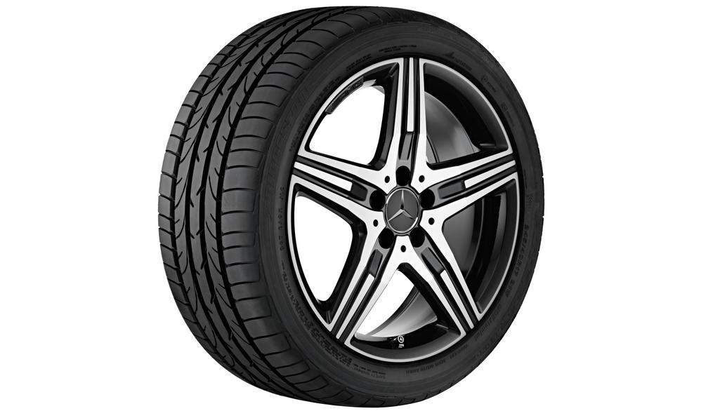 Cerchio AMG a 5 razze, 45,7 cm (18 pollici), lucido, SLK-SLC, 245/35 R18/, nero, B66031524 Cerchio AMG a 5 razze, 45,7 cm (18 pollici), lucido, SLK-SLC, 245/35 R18/, nero, B66031524