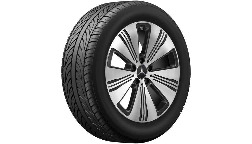 5-spaaks velg, 45,7 cm (18 inch), hoogglans, EQB/ EQA, 235/35 R18/, zwart, A243401007X23 5-spaaks velg, 45,7 cm (18 inch), hoogglans, EQB/ EQA, 235/35 R18/, zwart, A243401007X23