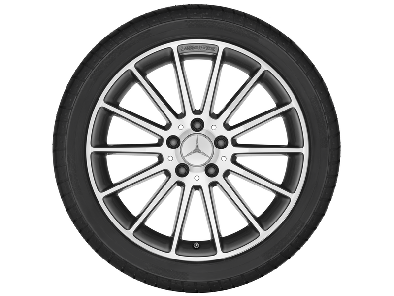AMG Vielspeichen-Rad, 45,7 cm (18 Zoll), glanzgedreht, CLA/ B-Klasse/ A-Klasse, 225/40 R18/, titangrau, A17640102007X21