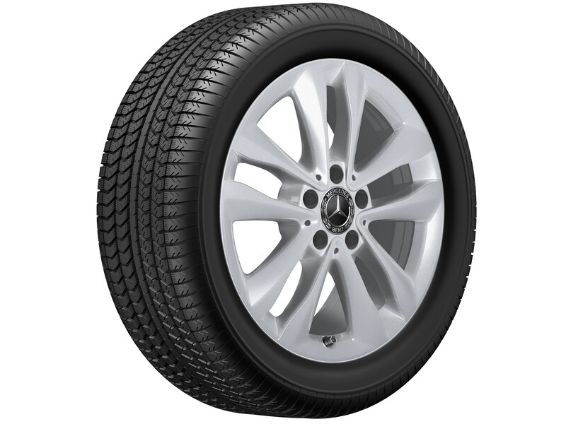 5-twin-spoke wheel, vanadium silver, Dunlop, SP Winter Sport 4D MOE, 225/50 R17 94H, winter, Q440541210800G12021