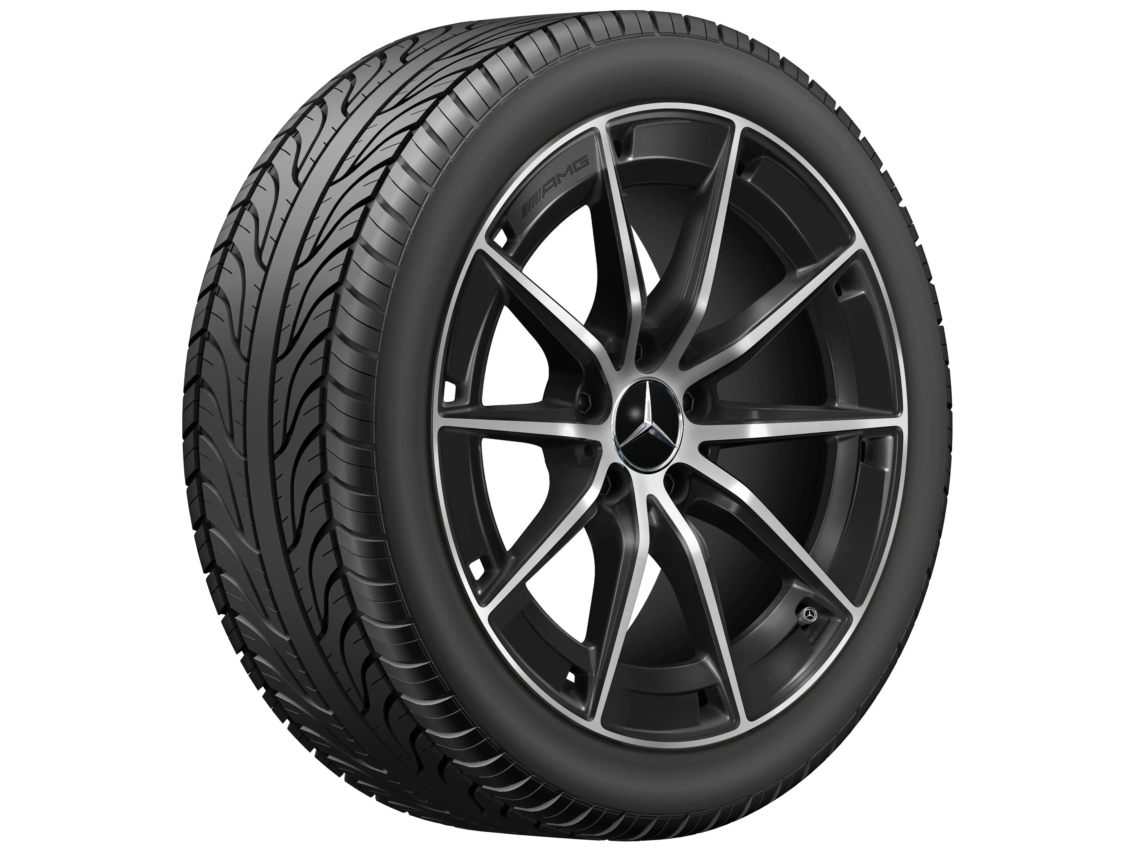 Cerchio AMG a 10 razze, 45,7 cm (18 pollici), lucido, Classe A, 235/40 R18/, nero, A17740143007X23