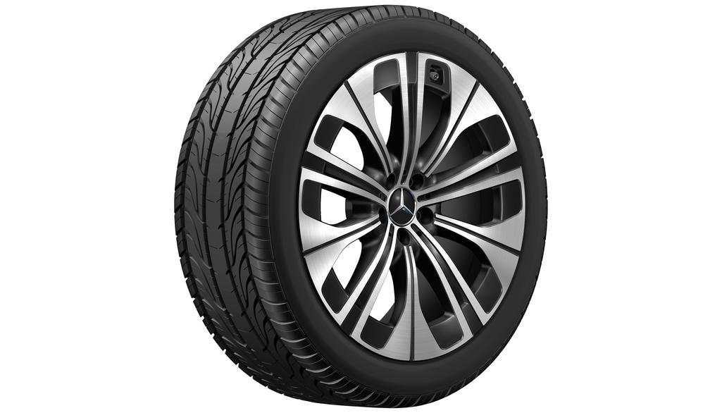5-hole wheel black gloss turned, Goodyear, UltraGrip Performance + MO, 275/45 R21 110H XL, Winter, Q440301410230