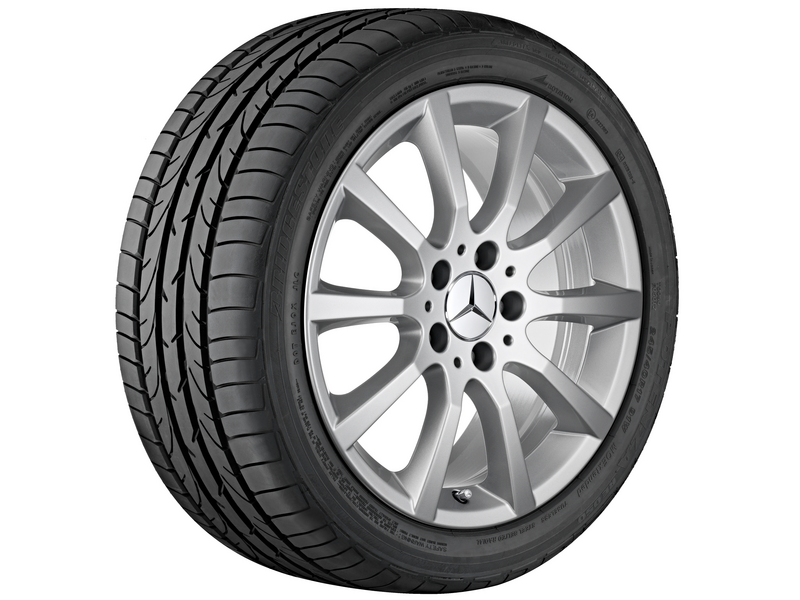 Cerchio a 10 razze, 43,2 cm (17 pollici), SLK-SLC, 245/40 R17/, argento titanio, A17240107029765