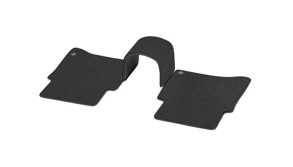 Tappetini in velluto EXCLUSIVE, posteriori con tappetino per tunnel cardanico, 3 pezzi, Classe S, nero, A22368085039K26