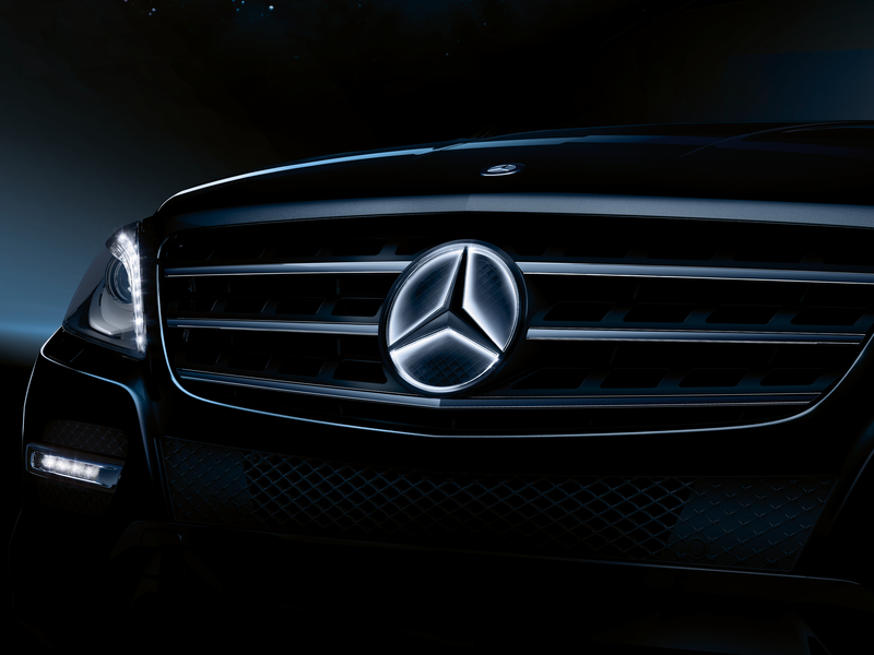 Mercedes Stern beleuchtet, Dekorteil, C-Klasse/ Vito/eVito, chrom, A2078172100