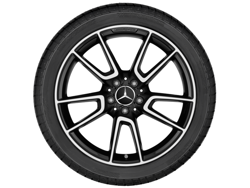 AMG 5-twin-spoke wheel, 48.3 cm (19-inch), high-sheen, C-Class, 225/40 R19/, black, A20540122007X23