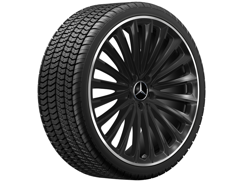 AMG Vielspeichen-Rad, 53,3 cm (21 Zoll), Felgenhorn glanzgedreht, EQE, 255/35 R21/, schwarz, A29540125007X72