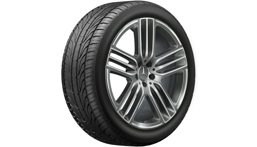 5-Tripel-Speichen-Rad, 53,3 cm (21 Zoll), glanzgedreht, GLS, 315/40 R21/, grau Himalaya, A16740153007X21