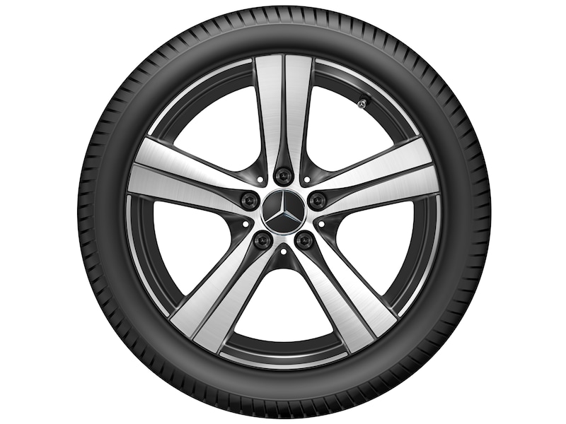 5-Speichen-Rad Schwarz Glanzgedreht, Goodyear, Eagle F1 Asymmetric 5 MO, 245/40 R18 97Y XL, Sommer, Q4402414101400J2022