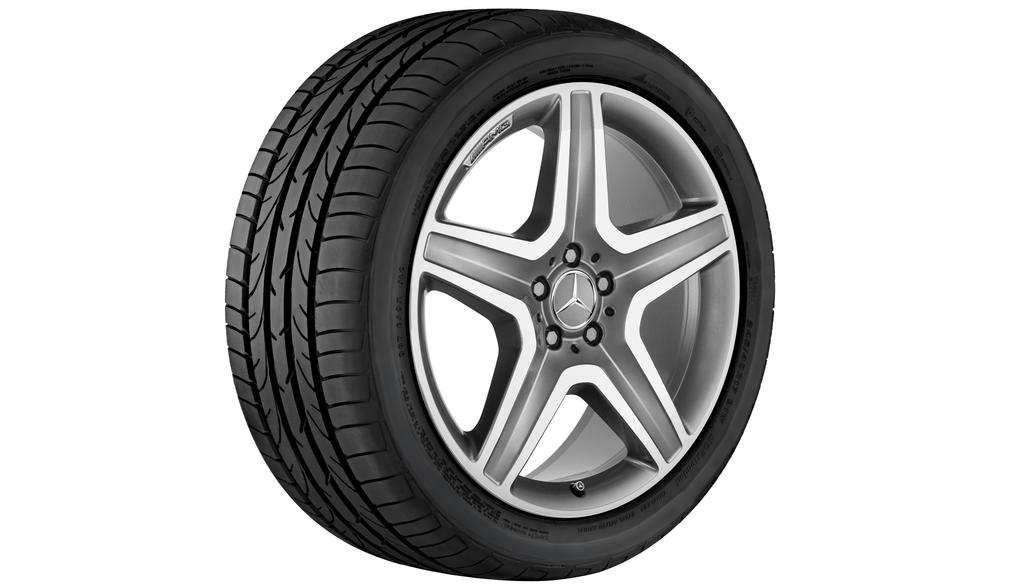 AMG 5-spoke wheel, 50.8 cm (20-inch), high-sheen, M-GLE-Class, 265/45 R20/, titanium gray, A16640120027X21