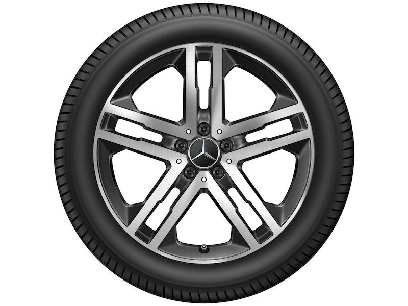 Mercedes-Benz Original Sommer-Komplettrad 5-Doppelspeichen schwarz glanzgedreht , Continental, EcoContact 6 MO, 235/50 R19 99 W None, Sommer, Q440651110810