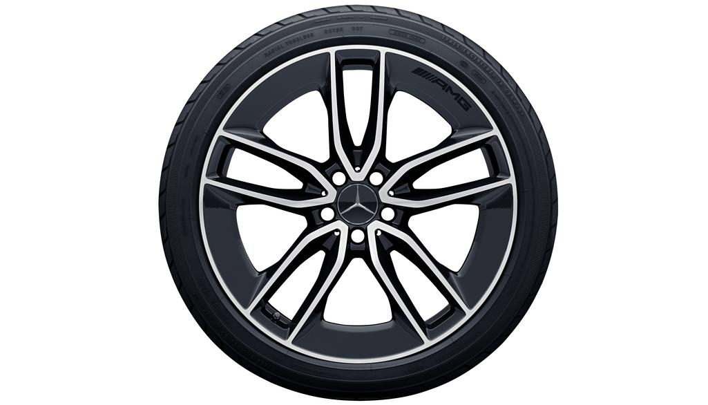 AMG 5-Doppelspeichen-Rad, 50,8 cm (20 Zoll), glanzgedreht, CLS, 245/35 R20/, schwarz, A25740121007X23