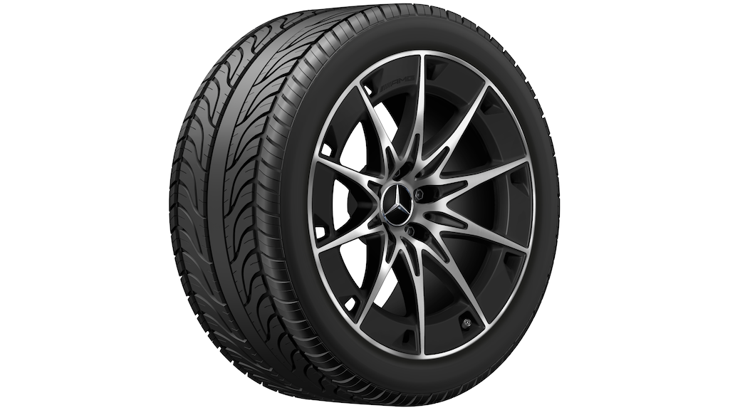 AMG 10-spoke wheel, high-sheen, 265/40 R19/, matt black, A23640127007X36