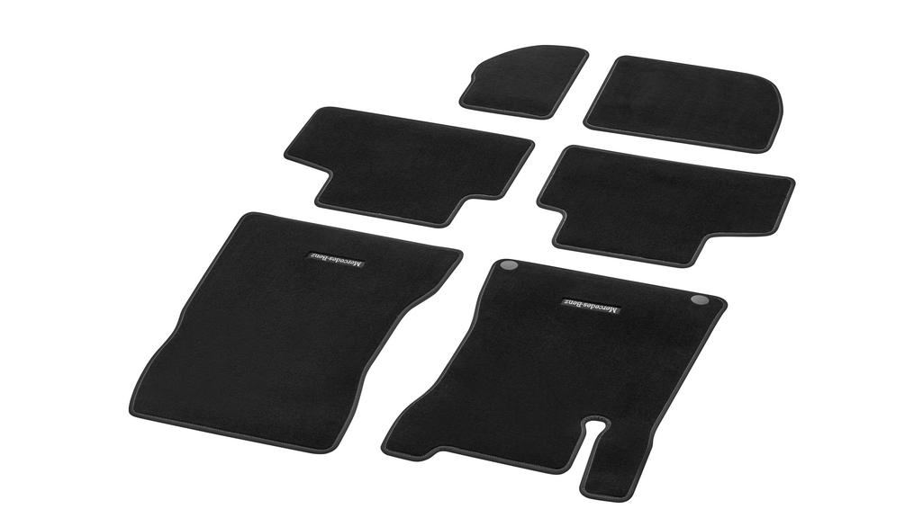 Veloursmatten CLASSIC, Satz, 6-teilig, Ziernaht nußbraun, GLB, schwarz, A24768053068S17