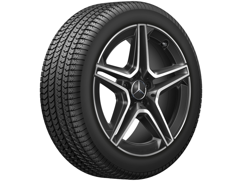 AMG 5-twin-spoke wheel, 45.7 cm (18-inch), high-sheen, E-Class, 245/45 R18/, black, A21340163007X23