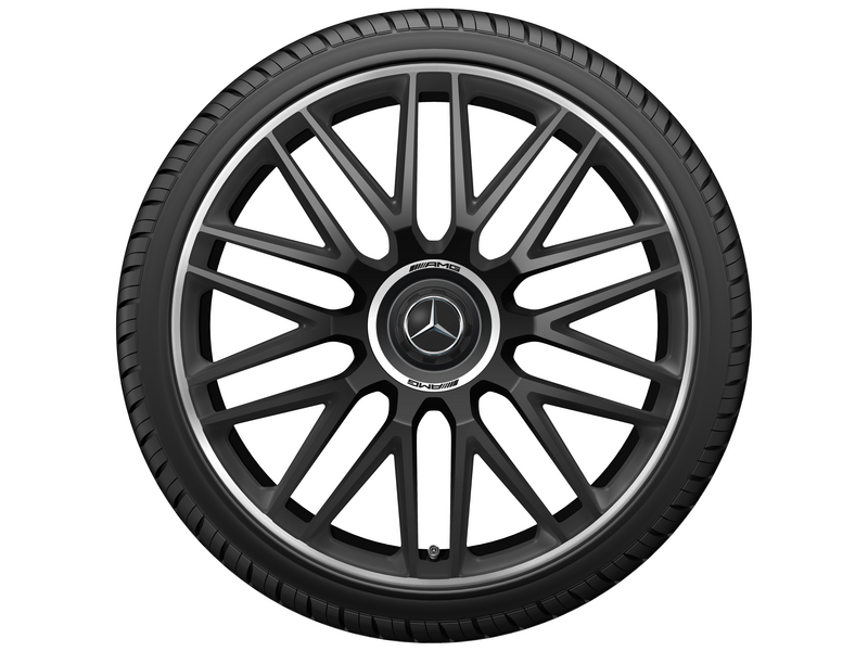 AMG forged wheel in 10-spoke design, 53.3 cm (21-inch), high-sheen rim flange, SL, 305/30 R21/, matt black, A23240130007X71