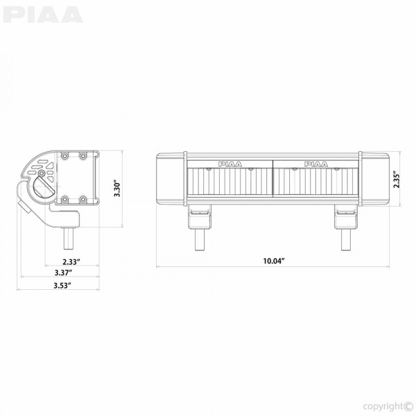 PIAA LED LightBar RF10 Driving, Sprinter/ G-Class/Vito, D4x4-PIAABAR10S.XYZ.1000