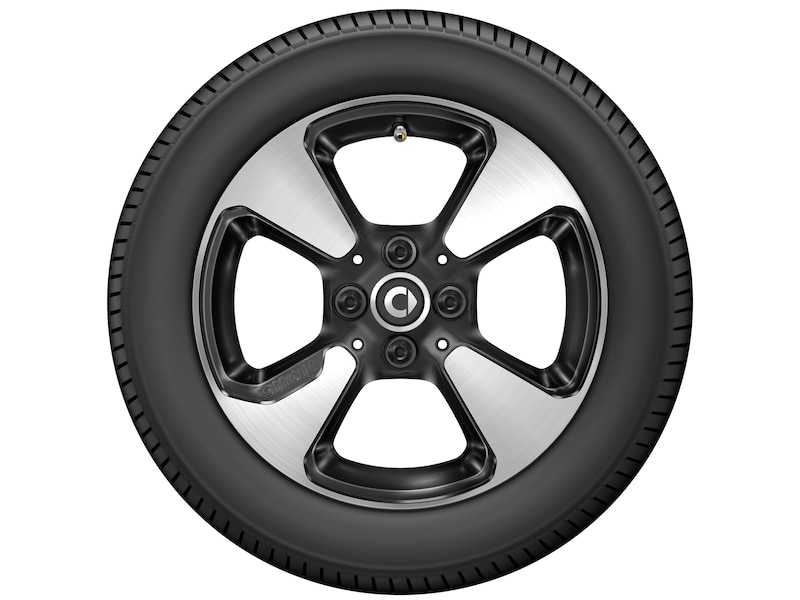 4-spoke alloy wheel, 38.1 cm (15-inch), high-sheen, smart, 185/60 R15/, black, A4534015801