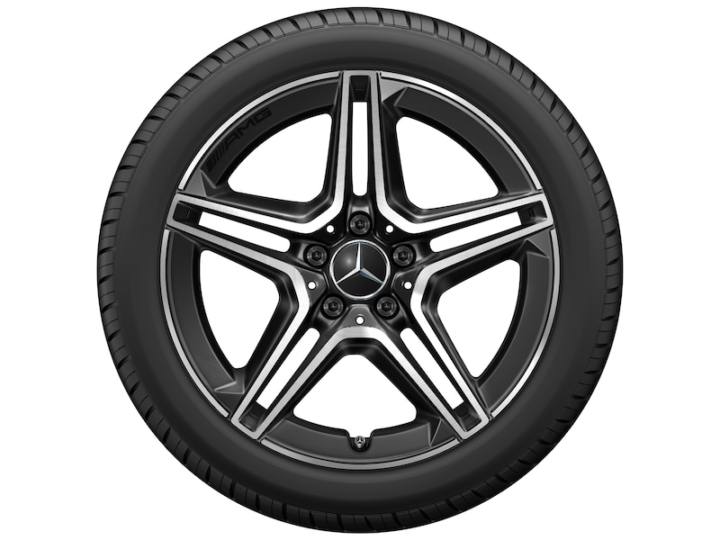 AMG 5-Doppelspeichen-Rad Schwarz Glanzgedreht, Michelin, Pilot Alpin 5 MO1, 235/40 R18 95V XL, Winter, Q440141512270G22021