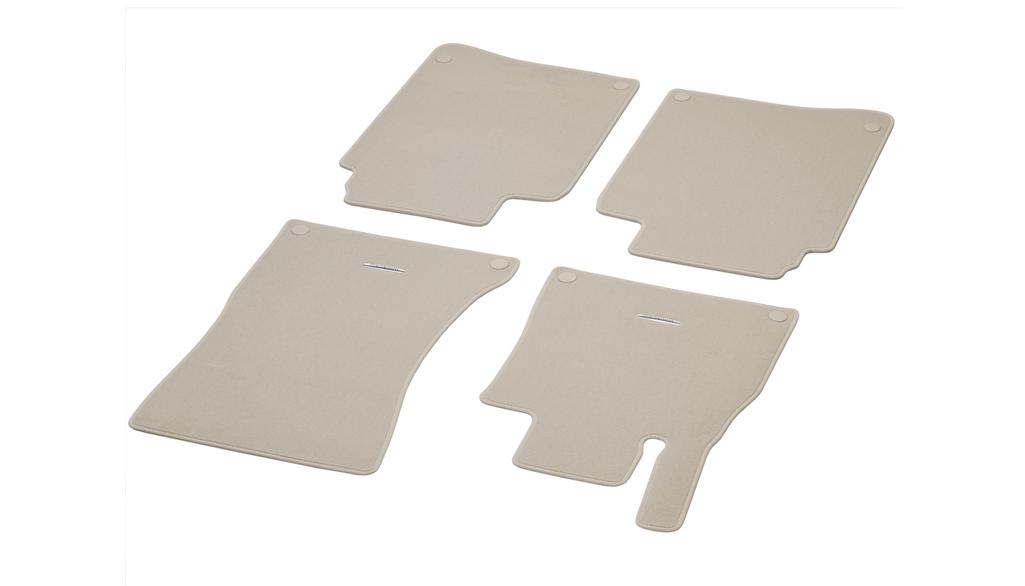 Tappetini in velluto CLASSIC, set da 4 pezzi, Classe S, beige seta, A22268071028S84 Tappetini in velluto CLASSIC, set da 4 pezzi, Classe S, beige seta, A22268071028S84