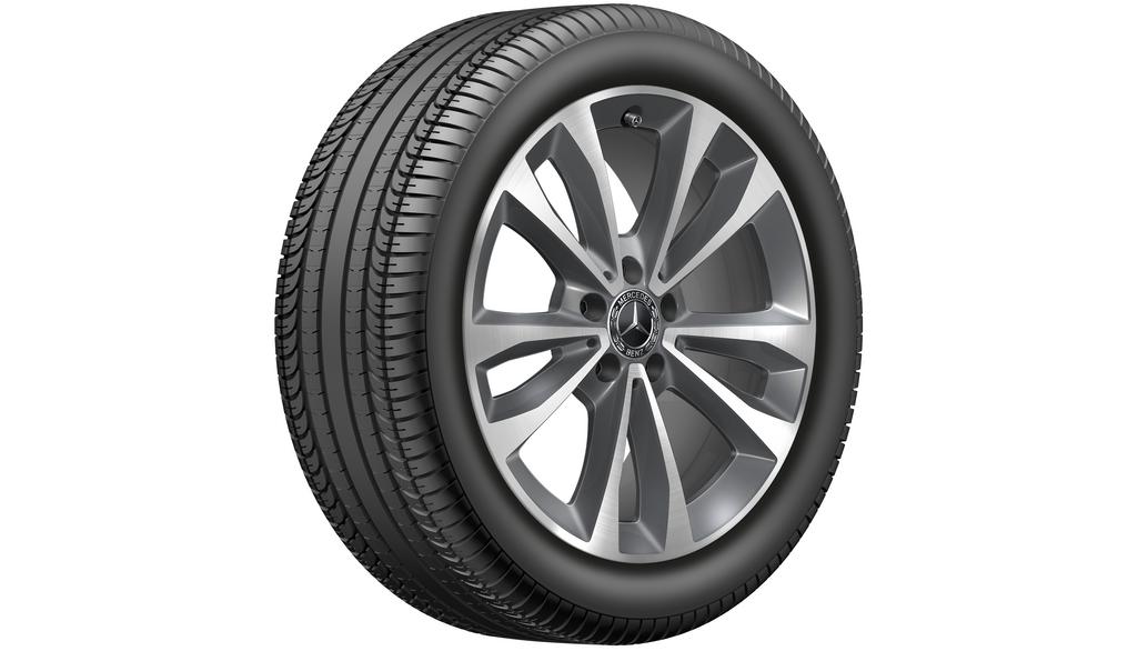 5-dubbelspaaks velg, 45,7 cm (18 inch), hoogglans, V-Klasse/EQV/Vito/eVito, 245/45 R18/, tremolit metallic, A44740154007X44 5-dubbelspaaks velg, 45,7 cm (18 inch), hoogglans, V-Klasse/EQV/Vito/eVito, 245/45 R18/, tremolit metallic, A44740154007X44