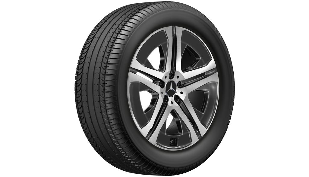 5-dubbelspaaks velg, 50,8 cm (20 inch), hoogglans, GLS, 275/50 R20/, zwart, A16740149007X23