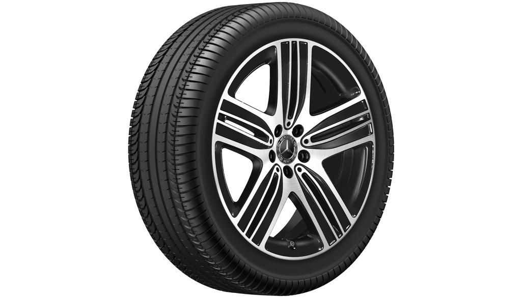 5-Speichen-Rad, 50,8 cm (20 Zoll), glanzgedreht, GLC/ EQC, 235/50 R20/, schwarz, A29340104007X23