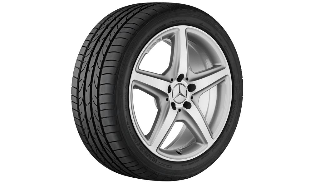 AMG 5-Speichen-Rad, 45,7 cm (18 Zoll), CLS, 255/40 R18/, titansilber, B66031484 AMG 5-Speichen-Rad, 45,7 cm (18 Zoll), CLS, 255/40 R18/, titansilber, B66031484