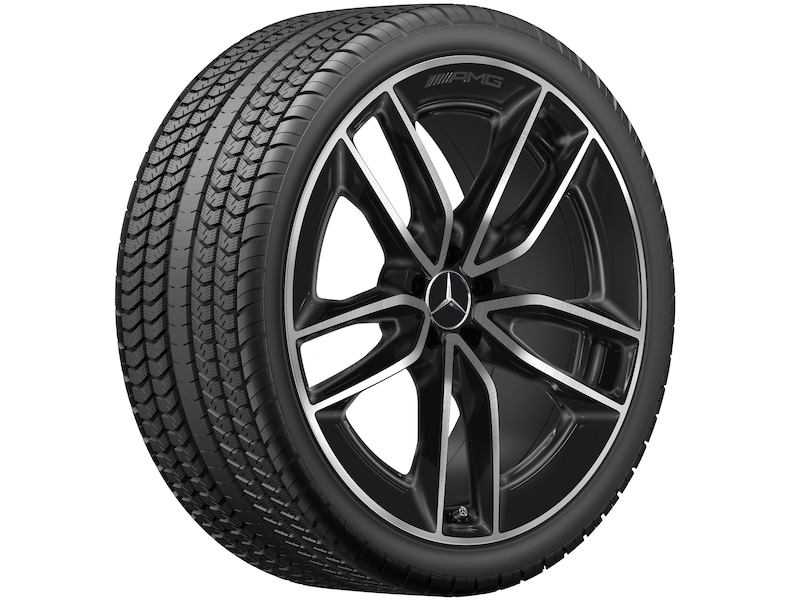 Mercedes-Benz Original Winter-Komplettrad AMG 5-Doppelspeichen schwarz glanzgedreht , Pirelli, Scorpion Winter MO1, 325/35 R22 114 V XL, Winter, Q440141717120