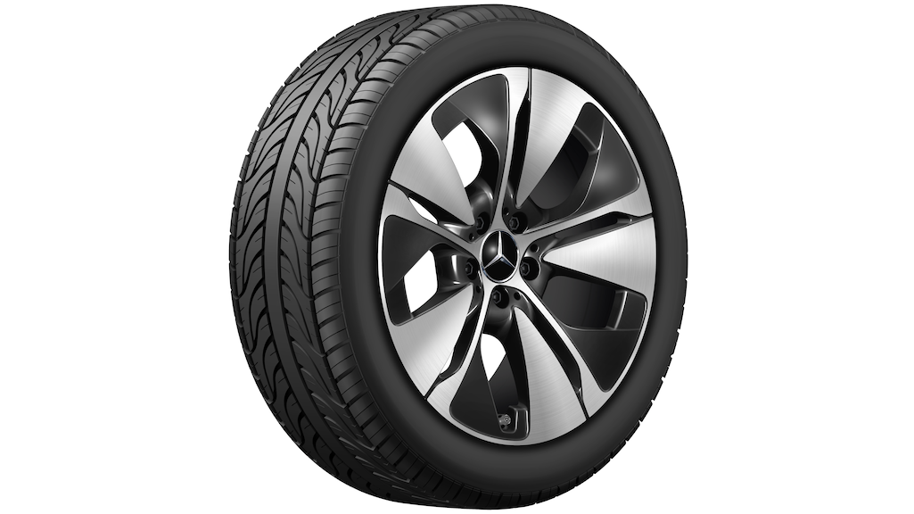 5-Speichen-Rad, Aero, 48,3 cm (19 Zoll), glanzgedreht, 275/40 R19/, schwarz, A21440133007X23